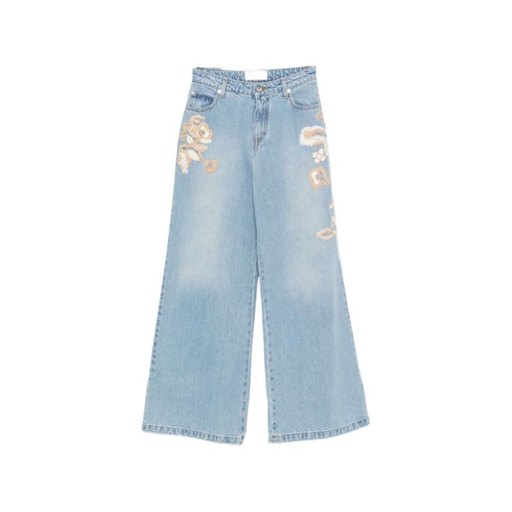 Ermanno Women Embroidered Denim Jeans